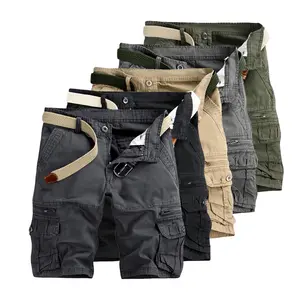 Mens Cargo Shorts Cotton Work Shorts Multi Pocket Casual Workout Shorts for Men (NO Belt)