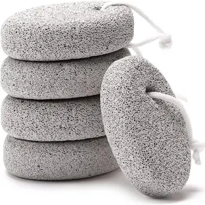 Natural Foot Pumice Stone for Feet, Borogo 5-Pack Lava Pedicure Tools Hard Skin Callus Remover for Feet and Hands - Natural Foot File Exfoliation to Remove Dead Skin, Heels, Elbows, Hands