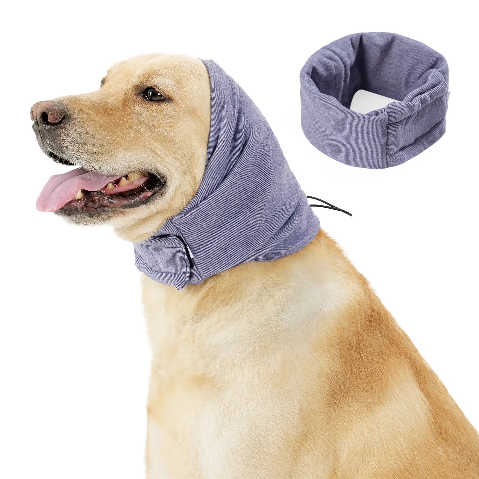 Dog Calming Cap Anxiety Relief Hood – Anti-Startle Thunderstorm Firework Fear Wrap for Dogs, Warm Winter Pet Head Cover with Adjustable Velcro, Soft Fleece Lined Dog Soothing Hat for Small Medium Large Dogs