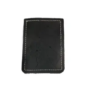 Men's Handmade Tooled Card Holder Wallet with Quilted Design and Secure Slot for Cards