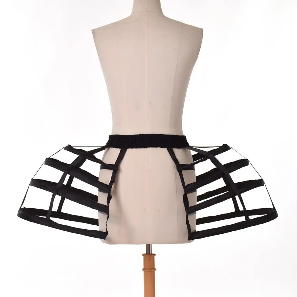 Baroque Pannier Petticoat Women Victorian Bustle Hoops Ruffled Cages Skirt Cosplay Lolita Underskirt Crinoline