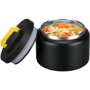 8oz Wide Mouth Vacuum Insulated Soup Food Jar, Leak Proof Stainless Steel Thermal Container for Hot & Cold Food, Ideal Kids Lunch Soup Container for School Travel