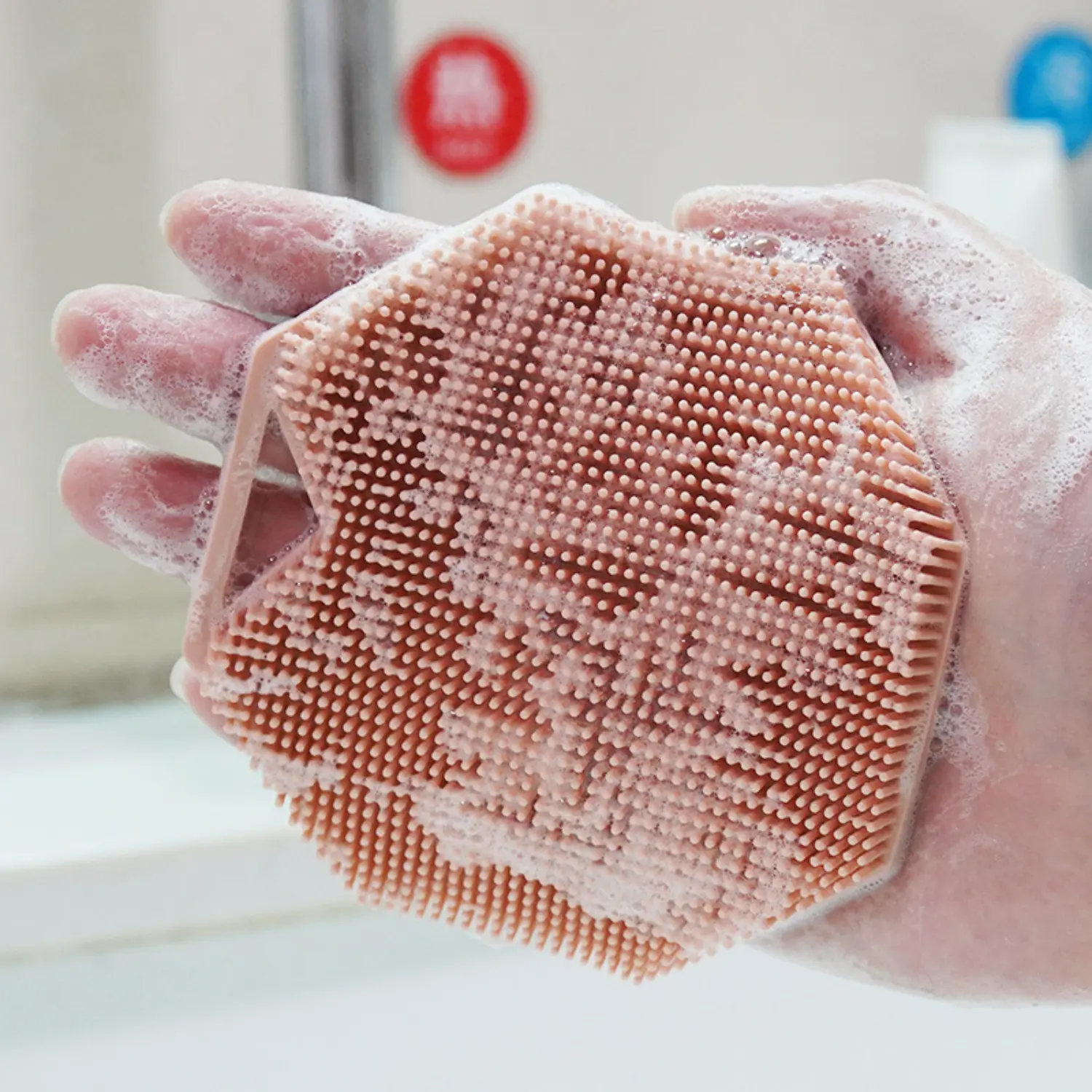 2Pcs Silicone Body Scrubber, Body Back Scrubber – Soft Exfoliating Silicone Loofah for Shower, Bath, Long-Lasting Body Brush for All Skin Types, Cleaning, Creates Rich Lather, Easy to Clean, Non-Slip Grip, Shower Scrubber Tool