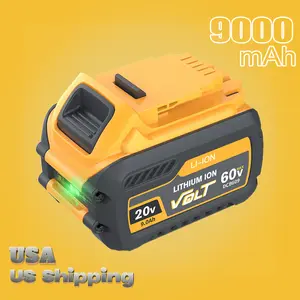 9.0Ah DCB609 Battery Replacement for Dewalt 20V/60V MAX DCB606 DCB612 120V MAX DCB206 DCB204 DCB203 DCB201 Cordless Power Tools Batteries