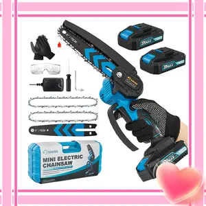 [ Valentine's Day gifts ] Saker Mini Chainsaw - Portable Electric Cordless Pruning Saw with Upgraded Copper Motor,20V 1500mAh Rechargeable Battery, Lightweight Design Springtok Tool Kit Cutting