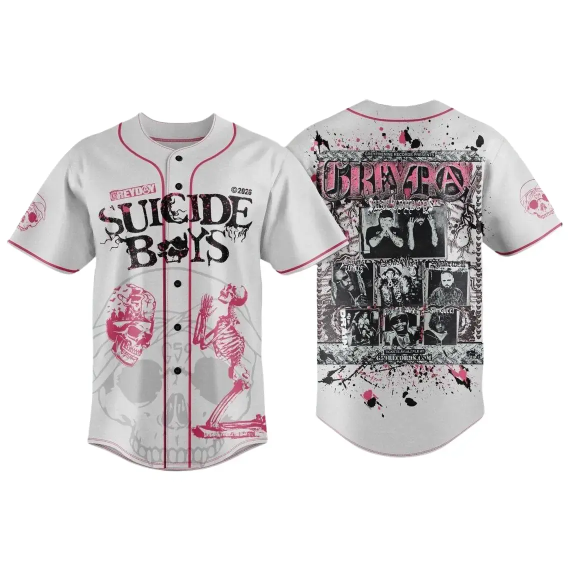 Custom G59 Baseball Jersey, Greyday Tour 2026 Button-Down Shirt, Personalized Hip Hop Concert Jersey, Music Fan Gift, Unisex Apparel