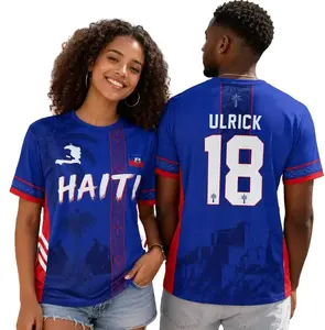 Haiti Soccer Jersey Custom Name Number, Personalized Haiti Football Fan Shirt