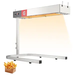 Garvee Commercial Grade Food Heat Lamp and Warmer with Heavy Duty Base, 750W and 500W Options, Stainless Steel Construction, Portable Electric Design, Ideal for Kitchen, Restaurant, Cafeteria, Buffet, and Catering Use