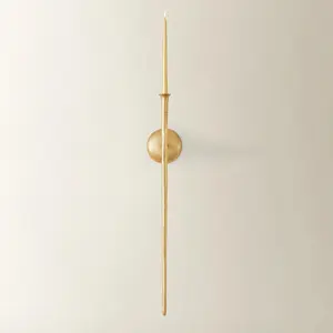 Z Gallerie Aspar 33-Inch Gold Aluminum Wall Candle Sconce for Taper Candles Z Gallerie Aspar 33-Inch Gold Aluminum Wall Candle Sconce for Taper Candles