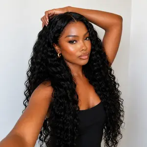 Water Wave Wig with Free Baby Hair Pre-Cut 7x5 HD Lace Closure Human Hair Wigs with Drawstring Ready To Wear Invisible Knots Wig  All Day Secure
