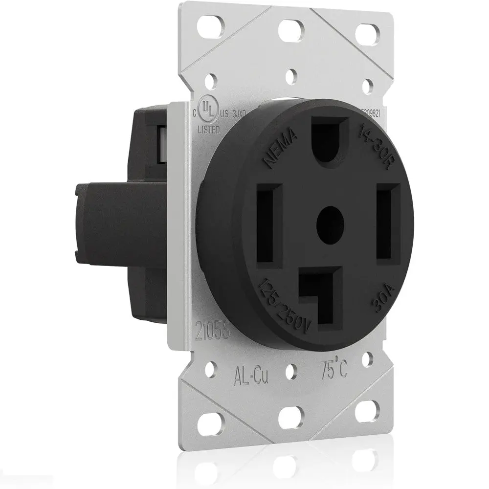 Flush Mount Power Receptacle & Plug Combo, 30A/50A 125-250V, NEMA 14-30R/P & 14-50R/P
