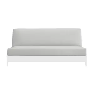 Natural 100% Cotton Fabric Futon Mattress Cover - Light Gray