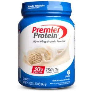 Premier Protein Powder, Vanilla Milkshake, 30g Protein, 1g Sugar, 100% Whey Protein, Keto Friendly, No Soy Ingredients, Gluten Free, 17 Servings, 23.3 Ounces