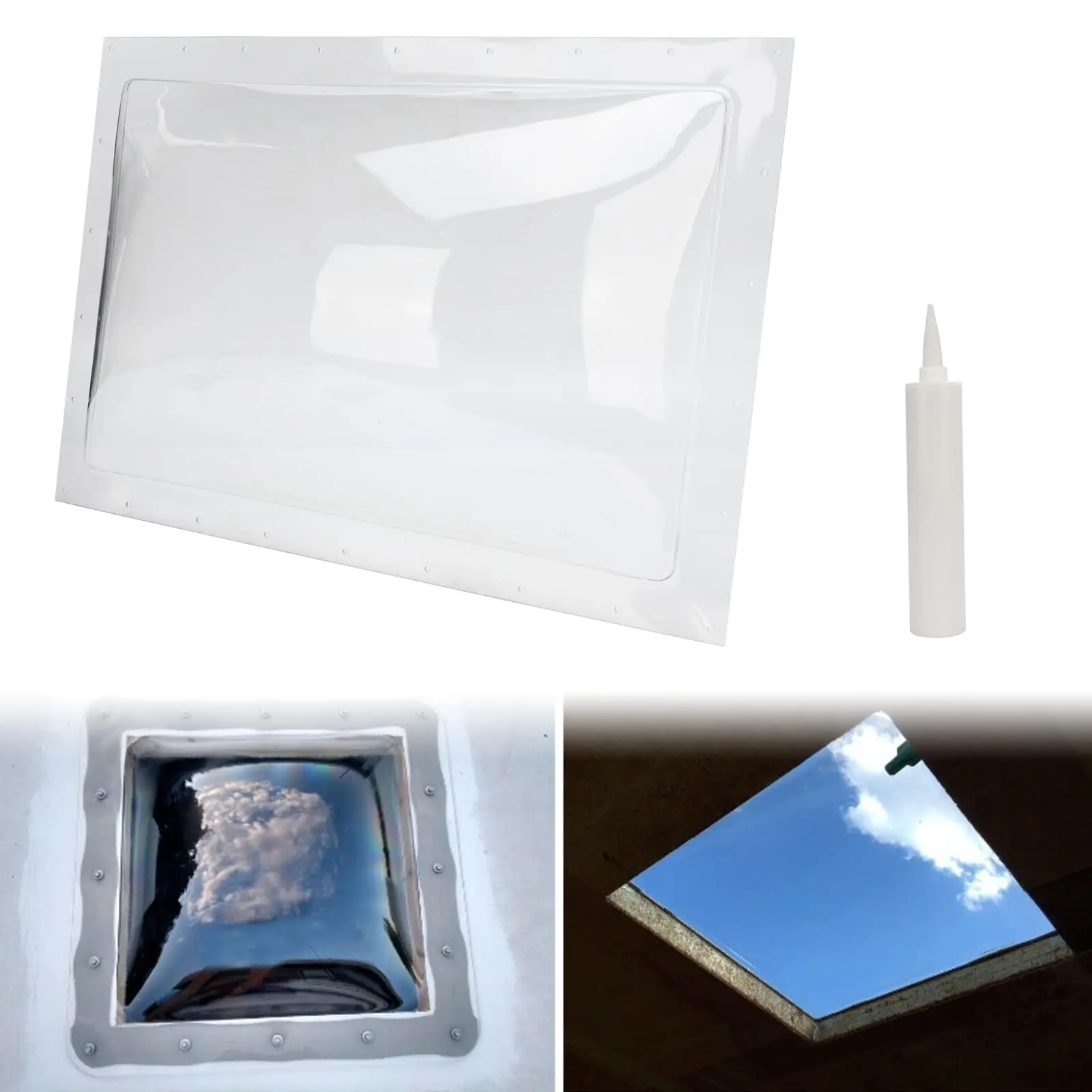 Rv Skylight Outer Dome 18"x26" Od Universal Fits All Standard 14" X 22" Openings Replacement Travel Trailer Camper Truck Replace# Sl1422c (clear)