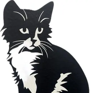10x10 Cat Stencil Spin Art – Custom Pour Cell Effect Canvas