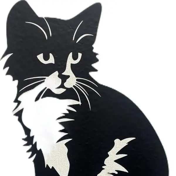 10x10 Cat Stencil Spin Art – Custom Pour Cell Effect Canvas