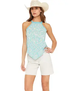 Shyanne Women's Ravello Bandana Print Tank - Swsu26t5-Brtbl