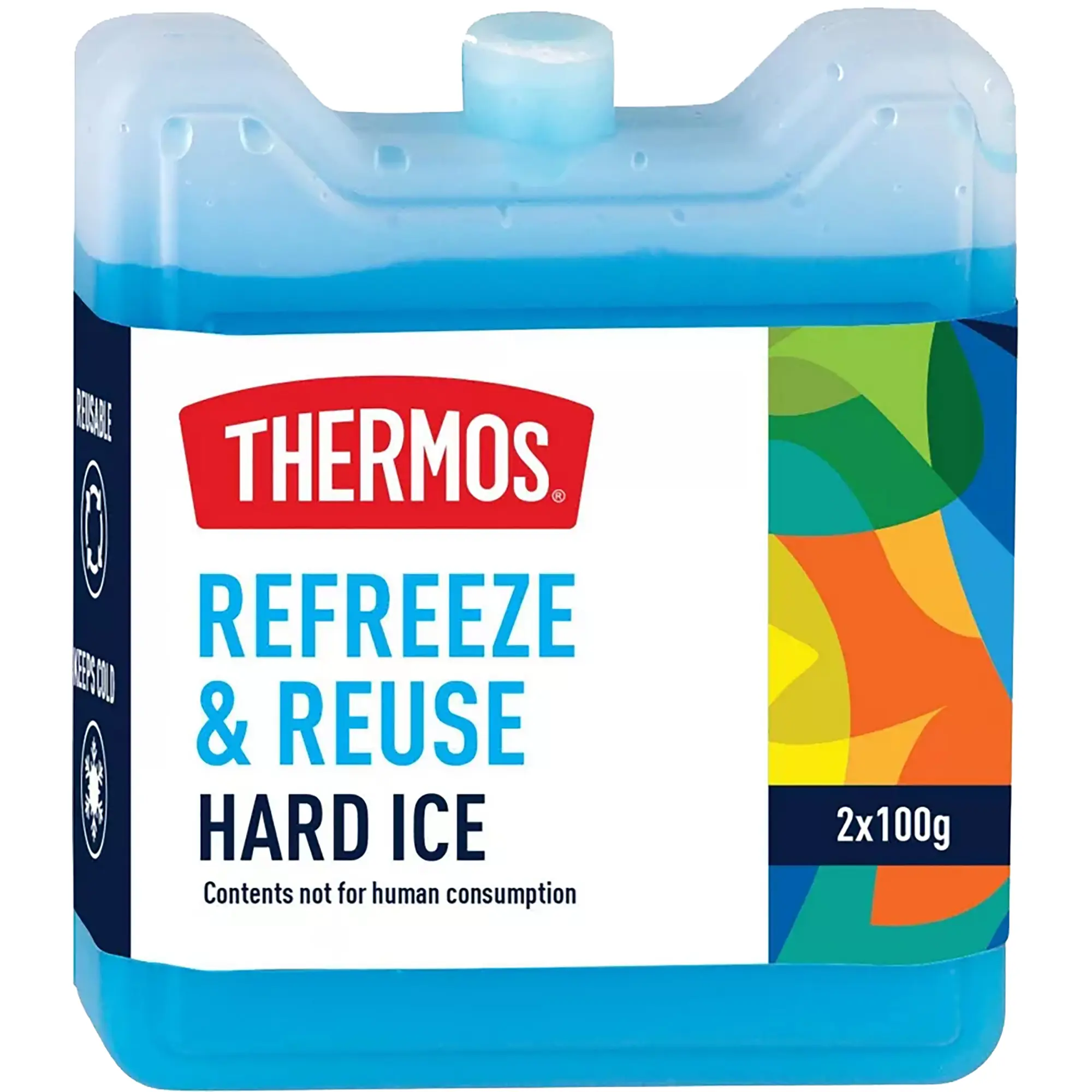 Thermos Reusable Hard Ice Pack, Reusable Ice, Fits Coolers