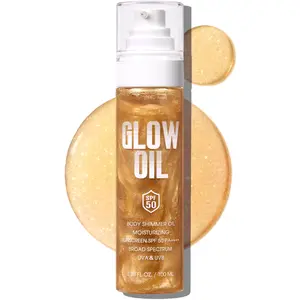 Sunscreen Body Glow Oil【SPF 50】【Lightweight】【Natural Ingredient】Shimmer Broad Spectrum Shimmer Sunscreen For Face and Body