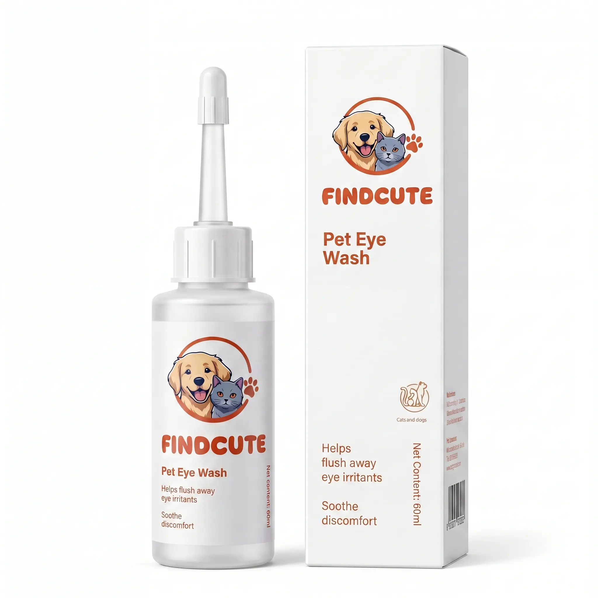 FINDCUTE Pet Eye Wash Drops-4oz– Relieve Itching & Red Eyes, Clean Tear Stains, Soothe Eye Discomfort for Dogs & Cats, Safe Gentle Solution #DealsForYouDays