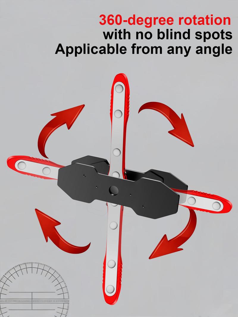 Brake Caliper Press Tool Car Ratcheting Brake Caliper Piston Spreader Press Tool with 2 pcs Steel Plates for Efficient Auto Repair