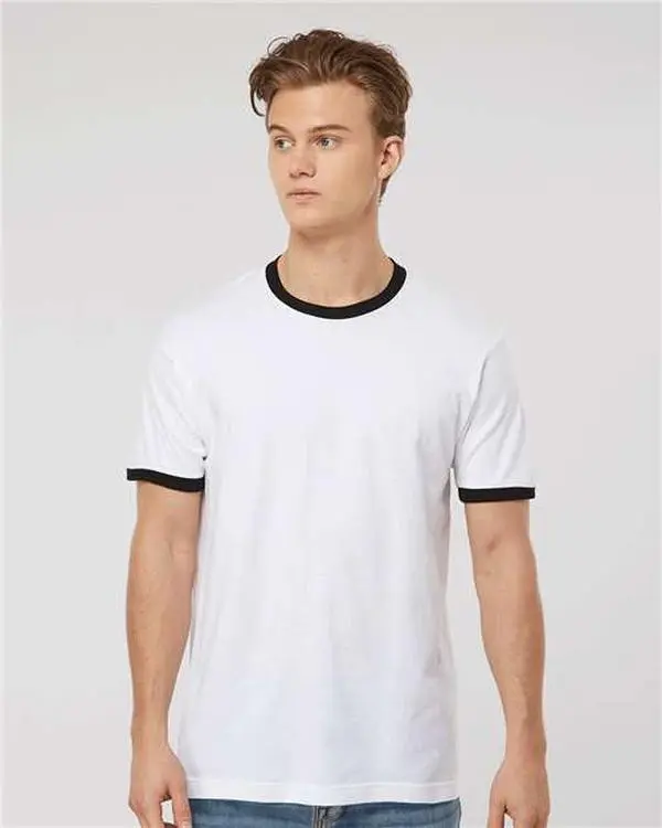 Tultex 246 Fine Jersey Ringer T-Shirt