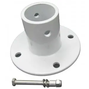 Perma Cast PF-3119-A Slide Flange with Mounting Hardware for 1.9 in. OD Tubing Rails, Aluminum - Powder Coated White