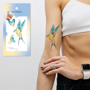 Love Ukraine (L-48). Temporary tattoos. Party tattoos. Kids tattoos. Custom design. Tattoo sets. Ukrainian. Realistic. Waterproof