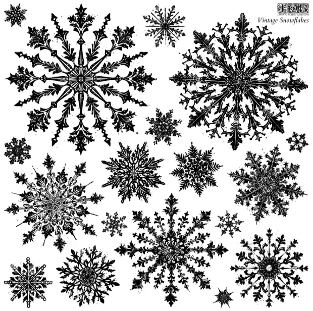 Vintage Snowflake Decor Stamp™ by IOD (12"x12")