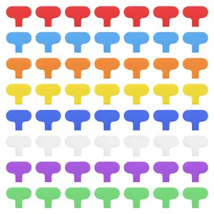 56Pcs Multi Color Durable Cable Labels – Waterproof Self-Adhesive Nylon Wire Markers with Writable Surface, Perfect for Electronics, Home Office, and Industrial Cable Management