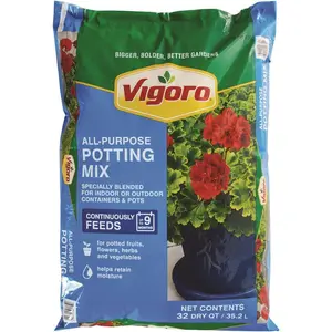 32 qt. All Purpose Potting Soil Mix for Indoor or Outdoor Use for Fruits, Flowers, Vegetables and Herbs
