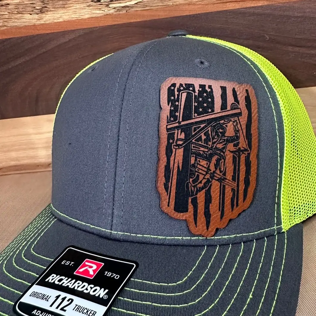 Lineman ‘Merica leather patch hat