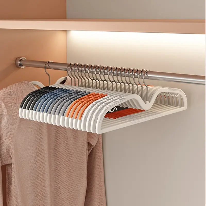 Short Neck Clothes Hanger for Home Use, Organiser, Space-Saving, Non-Slip, No Trace, Neck Reducer, Short Style, Anti-Shoulder Angle, Suitable for Suits, Dresses, T-Shirts, Shirts, Coats, Pants