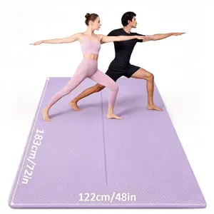 Large Size 6.0X4.0/6.0x2.0 ft Enlarged Yoga Mat, Double Non Slip Yoga Mat,8mm Exercise Mat, Fitness Mat for Home And Outdoor Use, Yoga, Pilates, Fitness Training Mat