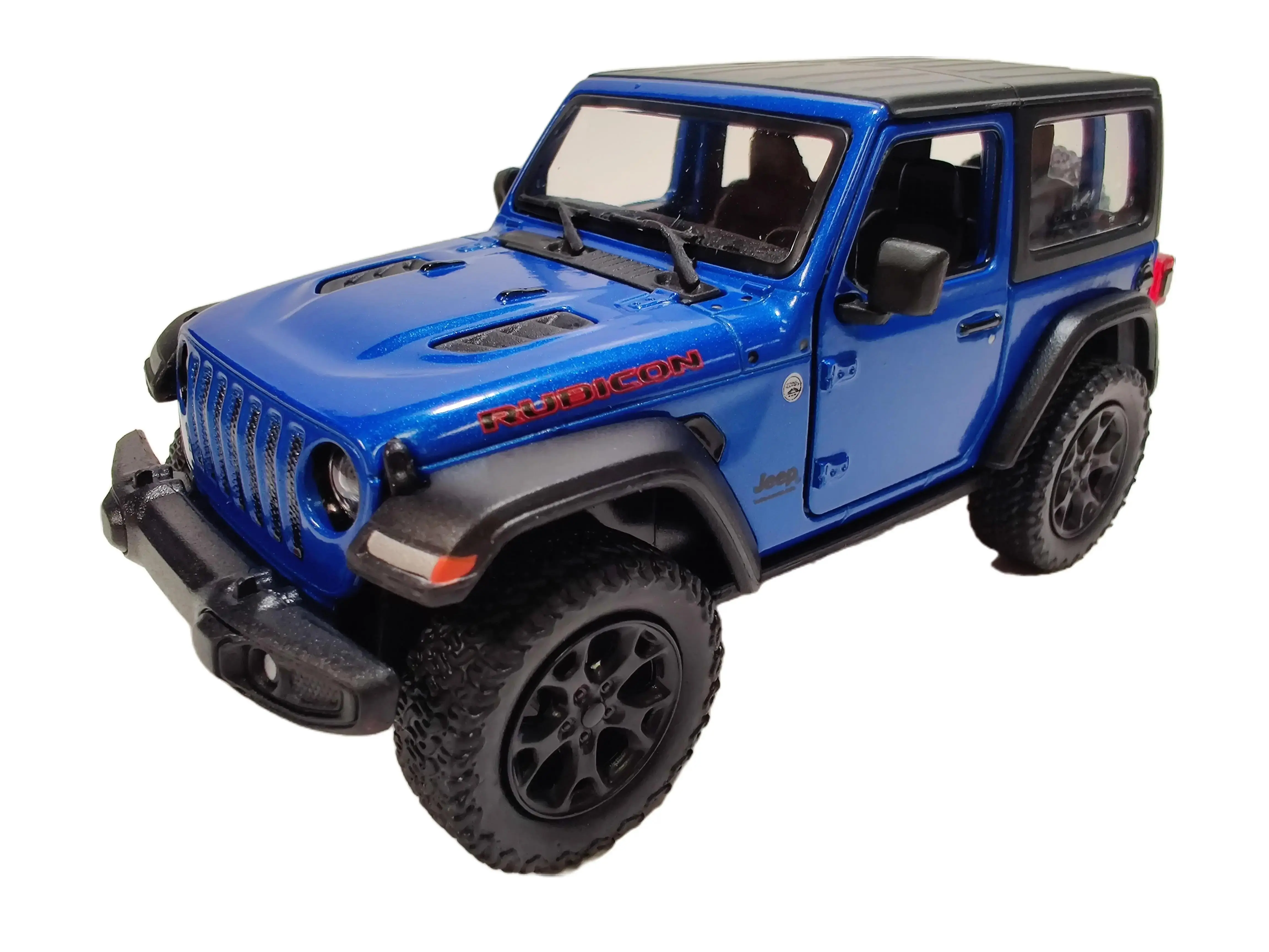 KINSMART 1:34 Scale 2018 Jeep Wrangler Hard Top Die-Cast Metal & Plastic Blue Model with Pull-Back Action for Enthusiasts