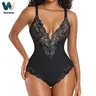 Werena Wireless Lace Tummy Control Bodysuit Shaping Waist Bodysuit For Women Shapewear Tops