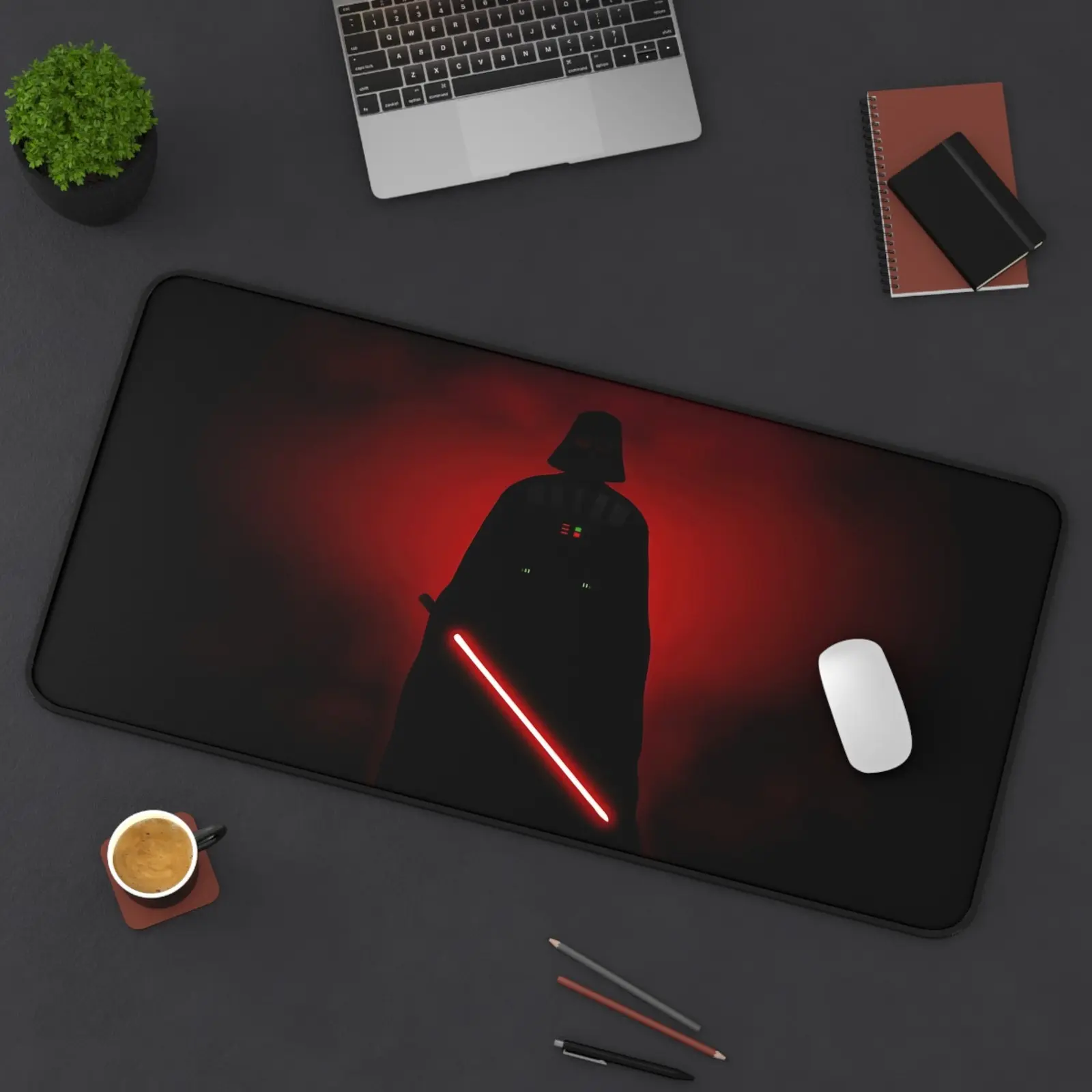 [SALE UP TO 45%] Desk Mat, Lightsaber Dark Vader Design, Gaming Mouse Pad, Office