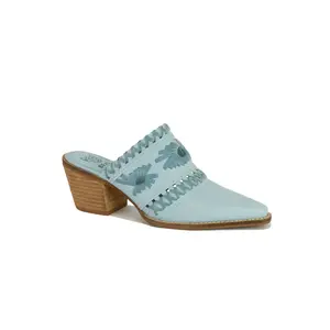 TESSA-03 Textured Block Heel Mules for Effortless Style