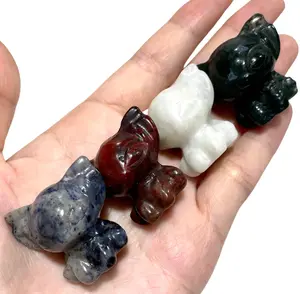 IG Crystal Various Materials Stitch Crystal 9 Counts Clear Quartz Rose Quartz Fluorite Green Aventurine Tiger Eye Moss Agate Jasper Healing Crystal Gem Reiki Healing Home Decor Crystal Jewelry Shop Pretty Crystals