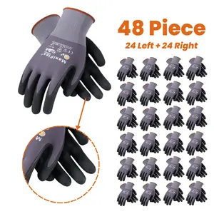 24 Pares Guantes Para Trabajo - Maxi Flex Foam Work For Men - Enhanced Grip MaxiFlex Nitrile Gloves