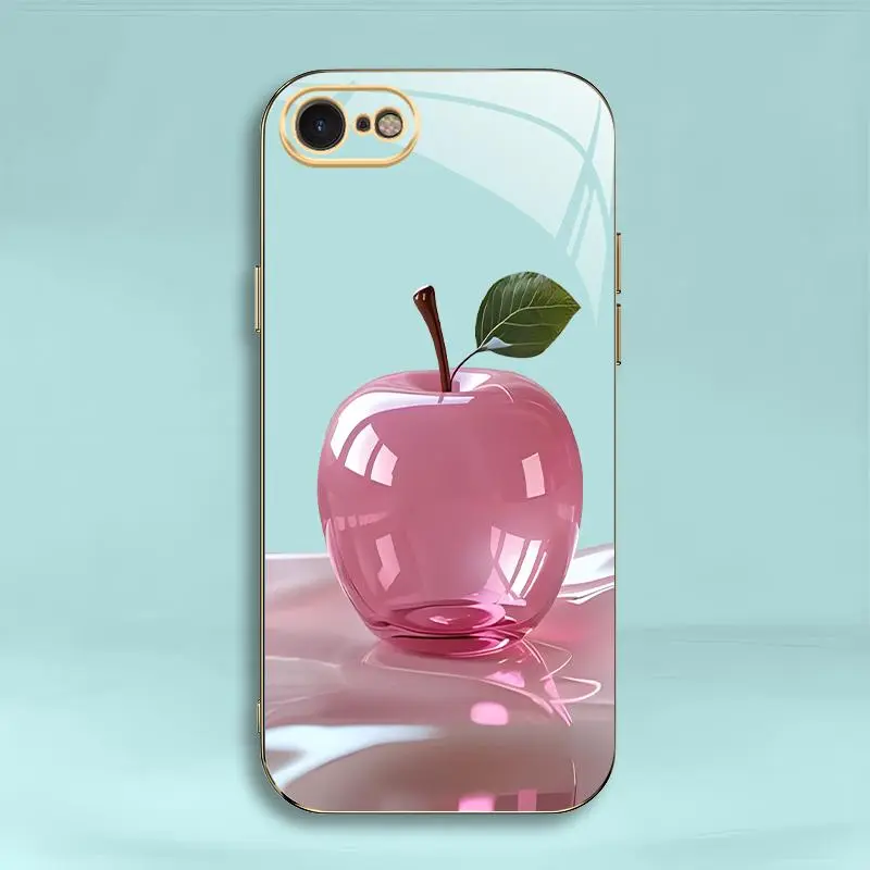 Creative Fruit high-end crystal-plated lightweight luxury soft case for【iPhone Se 2】--975