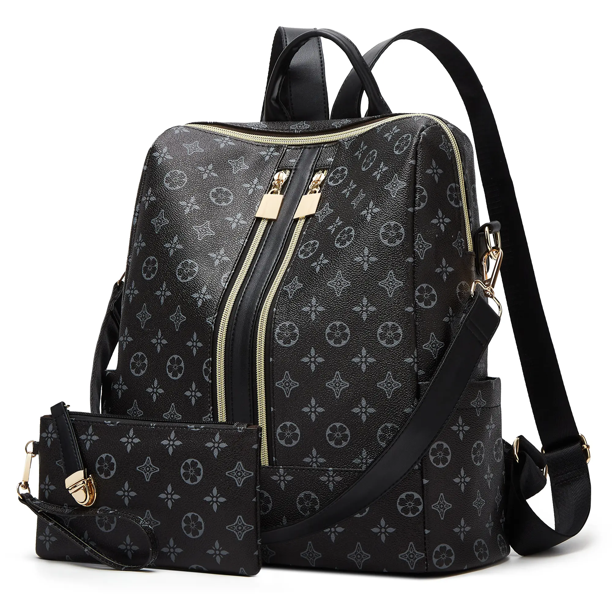 Black Double Zipper