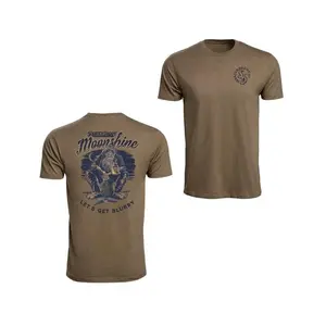 Squatch Daddy Moonshine T Shirt, Funny Bigfoot Drinking Graphic Tee with Lets Get Blurry Quote, Southern Country Gift for Whiskey Lovers, Made in USA. LKD