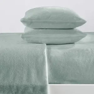 4-Piece Solid Plush Sheet - Velvet Luxe Collection