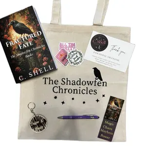 Fractured Fate Fantasy Romance Paperback Gift Bundle with Tote Bag Keychain Pen and Stickers