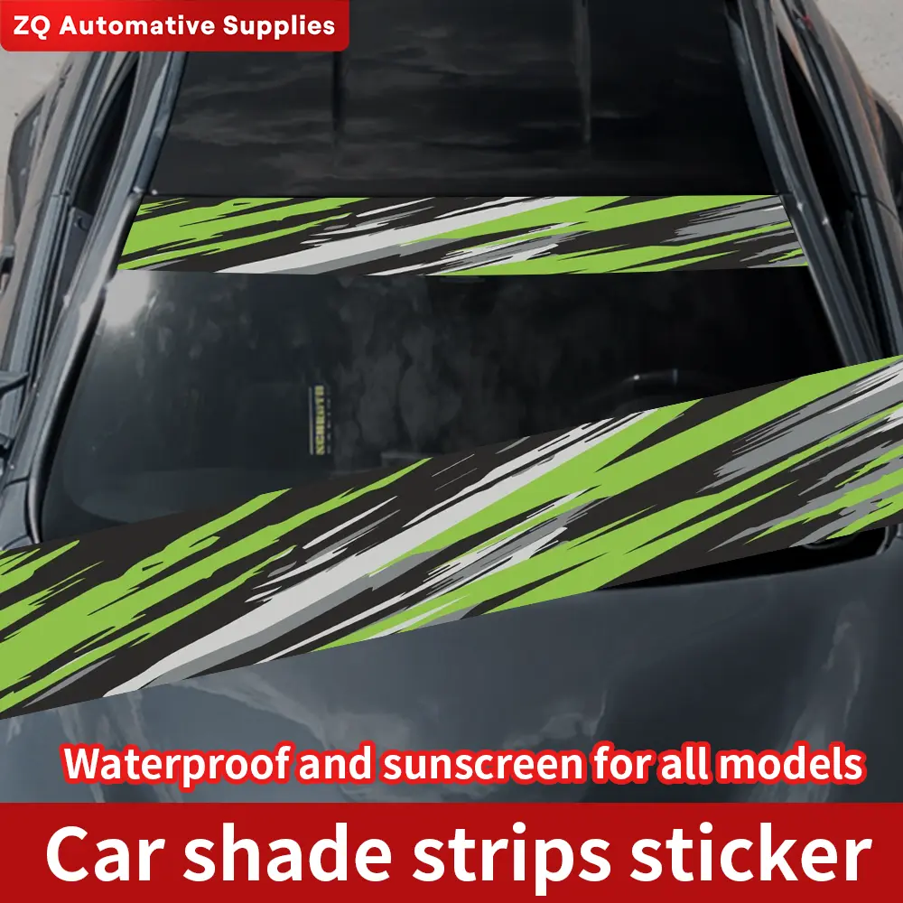 Texture Threads Car Front and Rear Windshield Stickers Waterproof Sunscreen Windscreen Banner Decal Window Sticker Accessories