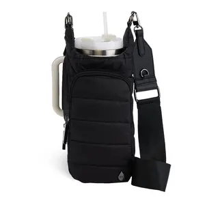 HydroBag® HANDLE™- Black Matte with Vegan Leather Trimmed Strap