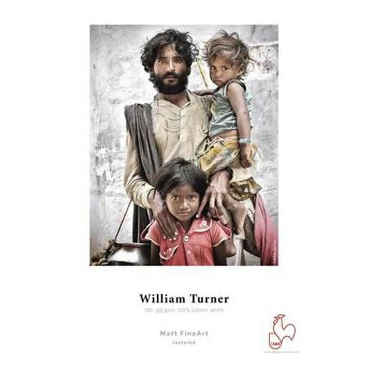 Hahnemuhle William Turner, 100 % Rag, Natural White Matte Mould-made Inkjet Paper, 16 mil., 190 g/mA, 11x17", 25 Sheets