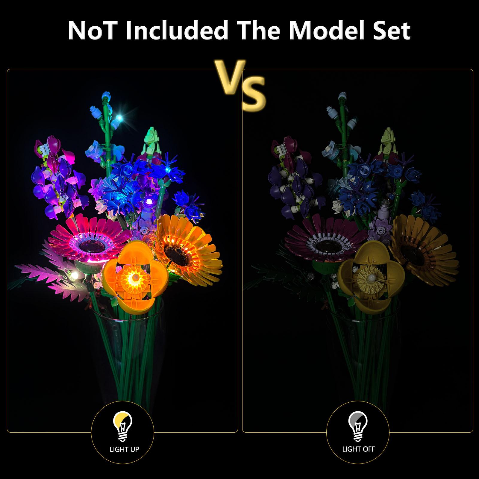 LYBMTWF LED Lighting kit For Lego 10313 Wildflower Bouquet Model Light Up your Building Blocks (Model Not Included)
