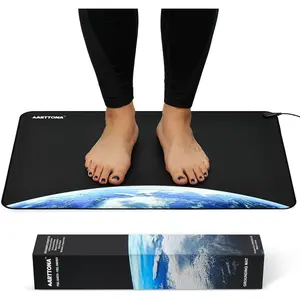 Grounding Mat for Daily & - Grounding Mat for Feet, Desk, Bed & -, Eco-Friendly - 24x16 inches Mat Includes 15ft Grounding Cord